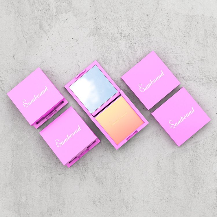 depotting brush vintage transparent square plastic kids organizing eco friendly empty palette makeup containers and packaging