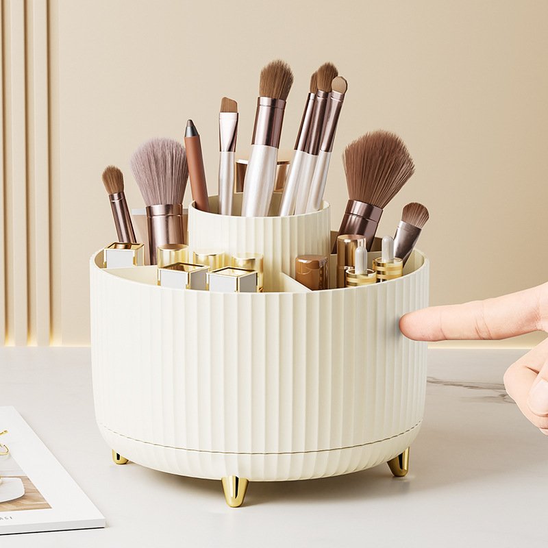 Wholesale Desktop 360 Plastic Rotating Makeup Brush Organizer Cosmetic Tools Storage Box Container