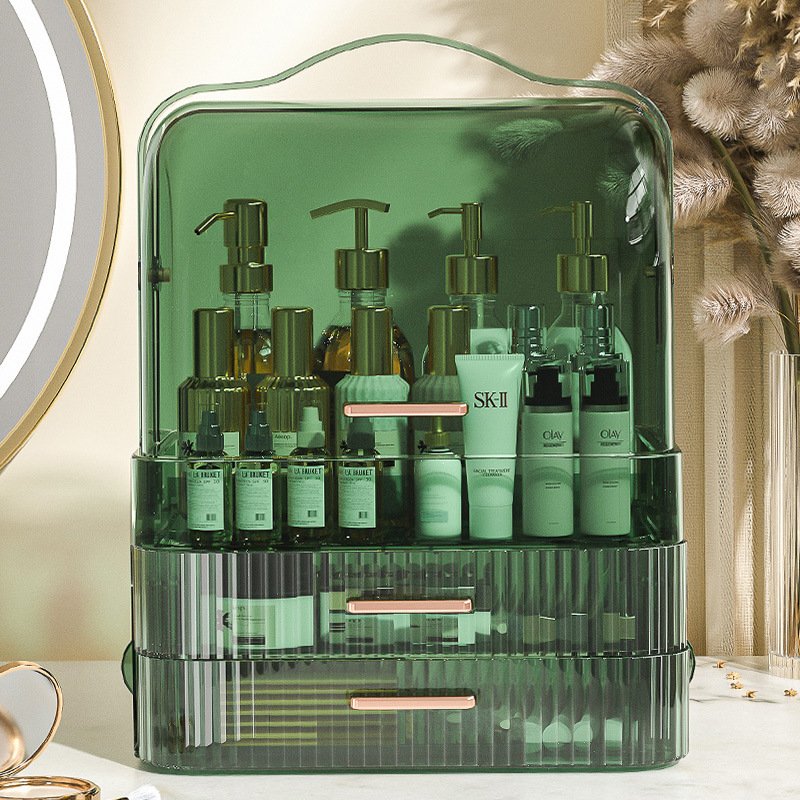 Spacious Acrylic Cosmetic Organizer With Lid Stylish Designed Make Up Organizers Storage Box Big Display Case