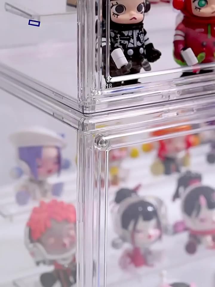 Blind box storage display stand Doll display box Transparent dustproof cabinet storage box
