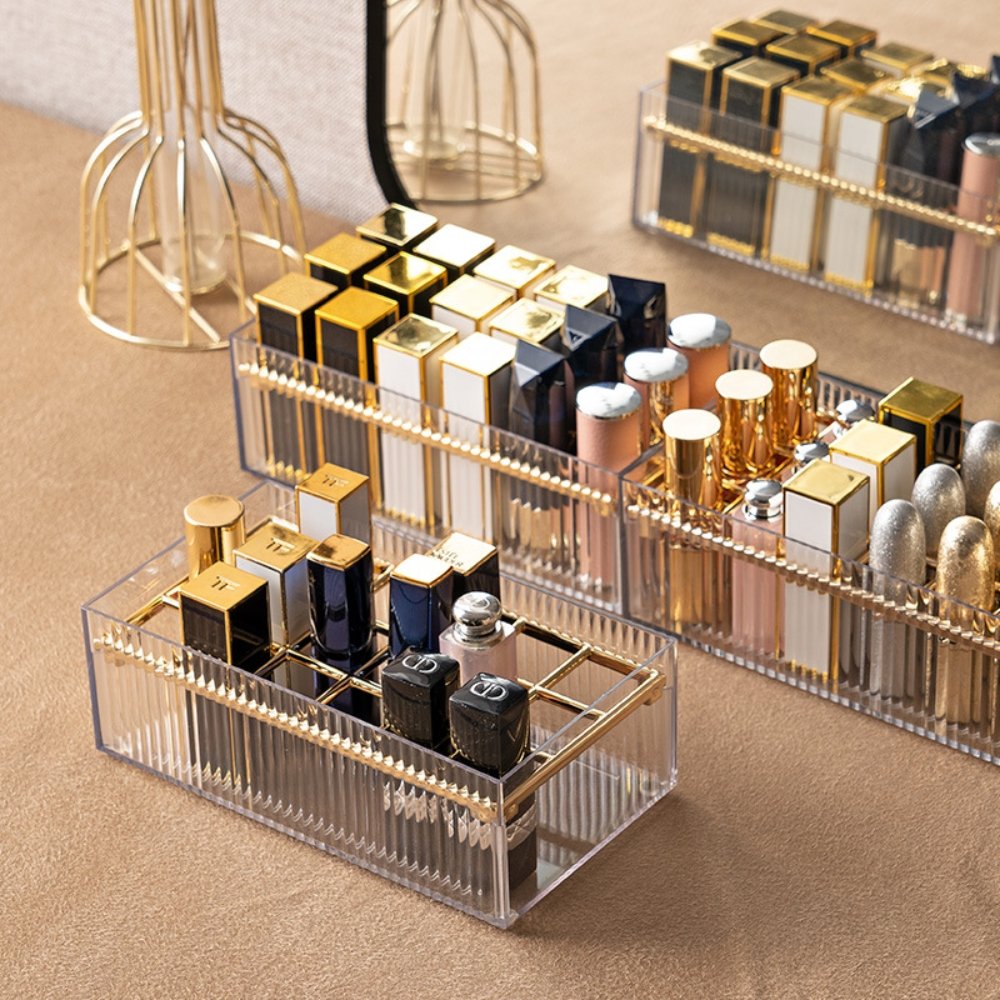 Lipstick Organizer Bathroom Countertop Organizer Cosmetics Storage Box Luxury Makeup Organizer