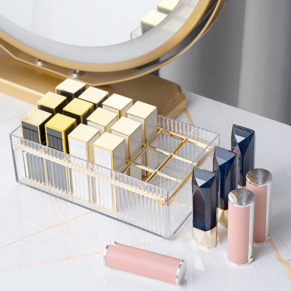 Lipstick Organizer Bathroom Countertop Organizer Cosmetics Storage Box Luxury Makeup Organizer