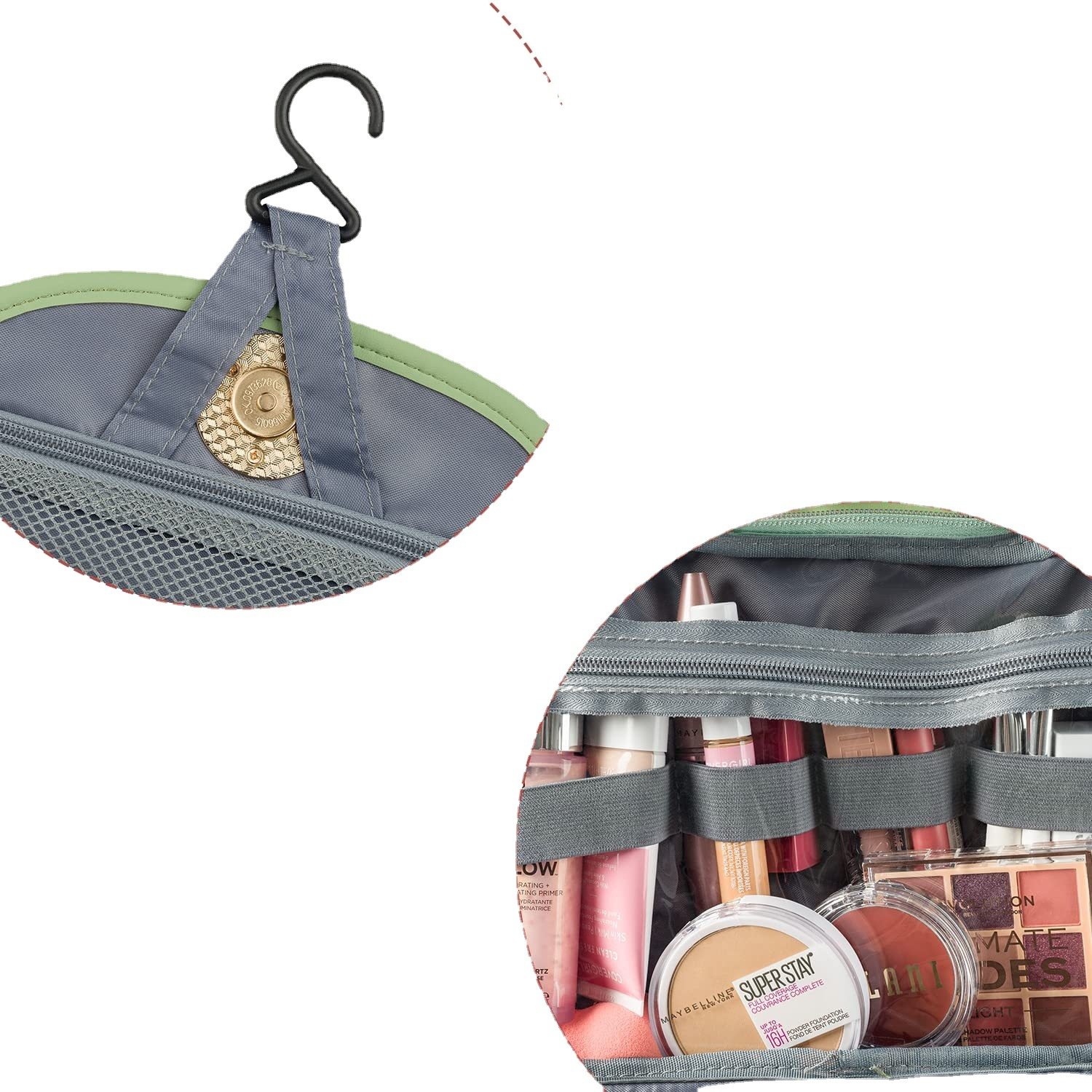 Versatile Hanging Makeup and Cosmetic Bag Travel-Friendly and Water-Resistant