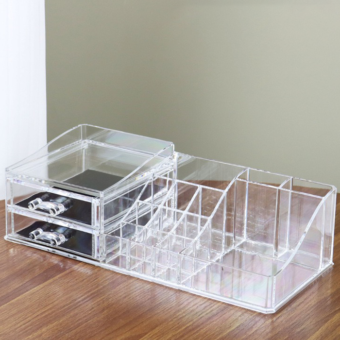 Acrylic transparent desktop storage box Multi-functional storage lipstick cosmetics makeup brush storage box