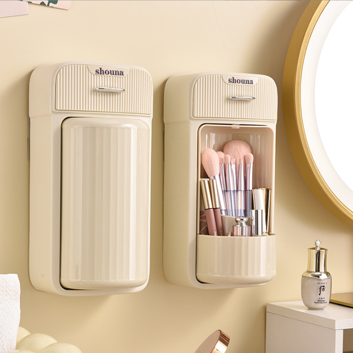 Makeup Storage Organizer Cosmetic Storage Box and Brush Storage Box SkinCare Organizers for Bathroom