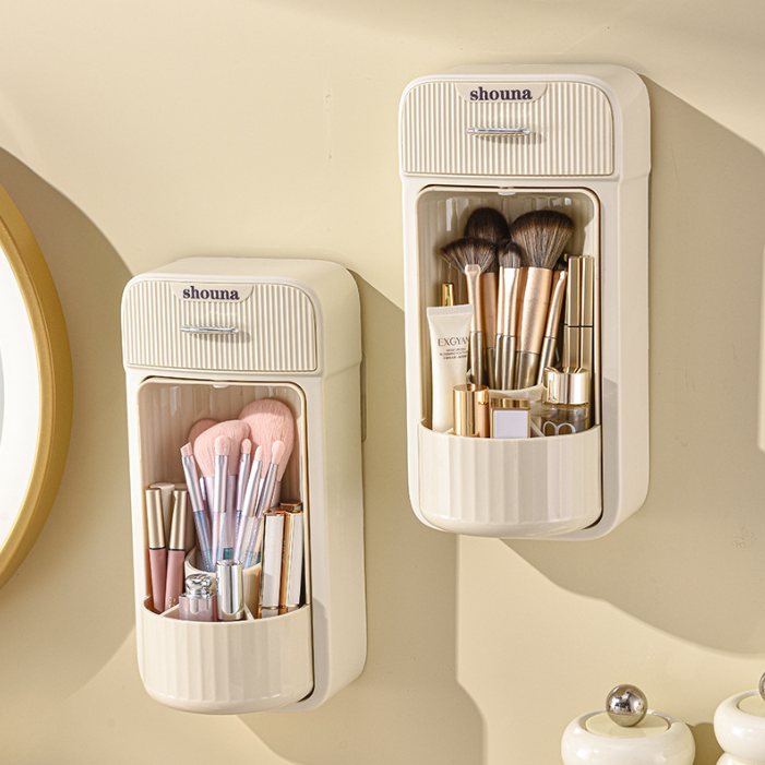 Makeup Storage Organizer Cosmetic Storage Box and Brush Storage Box SkinCare Organizers for Bathroom