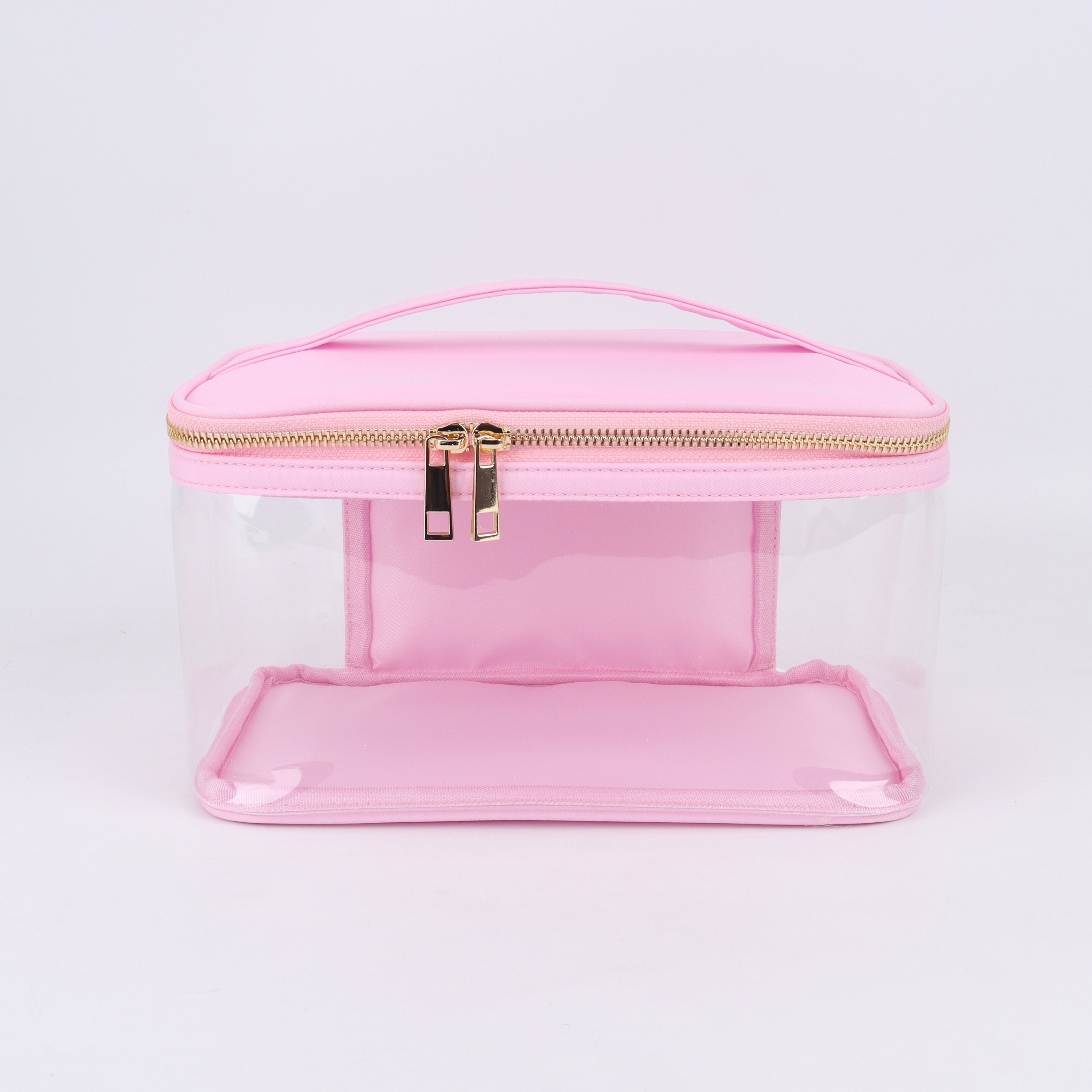 8 color stock large cosmetic bag pvc travel toiletry portable vinyl cosmetic Makeup bag clear zipper pouch waterproof wash bag