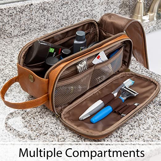 Woman Organize Toiletry Bags Leather Waterproof Toiletry Bags Canvas Travel Makeup Bags
