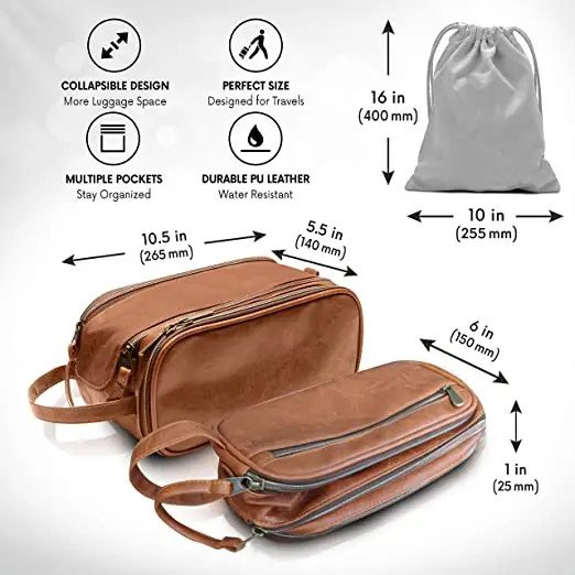 Woman Organize Toiletry Bags Leather Waterproof Toiletry Bags Canvas Travel Makeup Bags