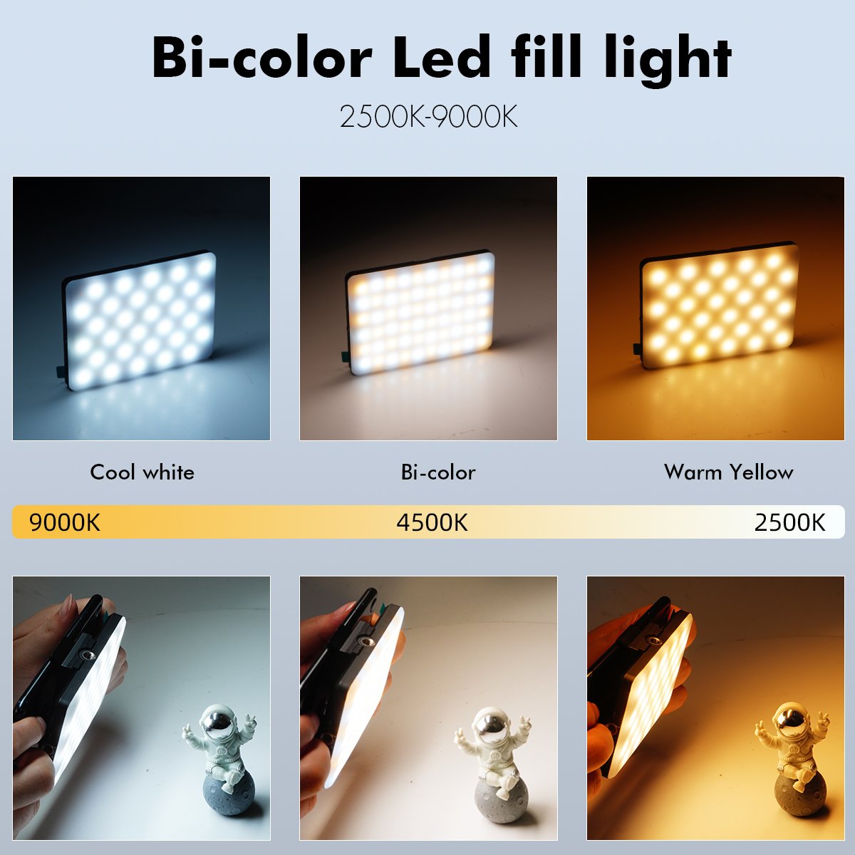 Portable Mini Led Video Light Rechargeable 5W Conference Selfie Vlog Makeup Video Fill Light for Cell Phone and Laptop