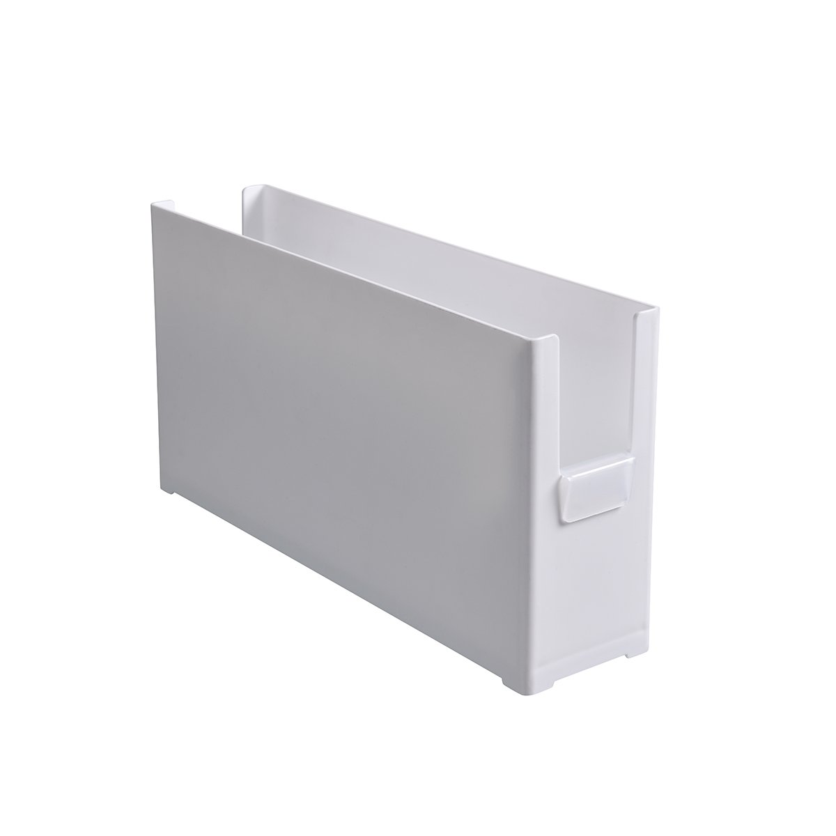 Small Plastic Office Storage Container Bins with Handles for Organization in Filing Cabinet