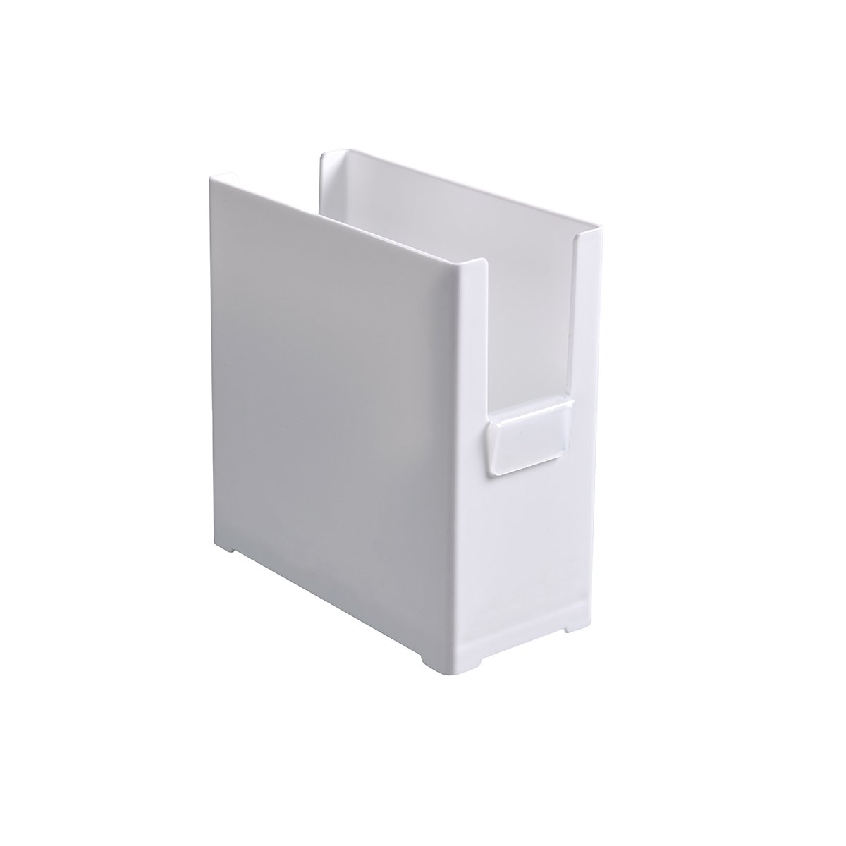 Small Plastic Office Storage Container Bins with Handles for Organization in Filing Cabinet
