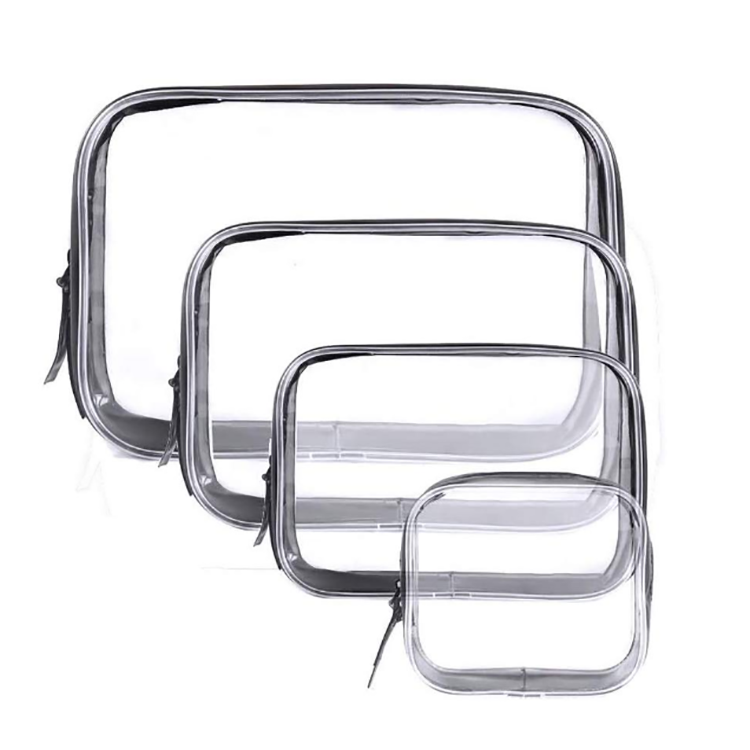 Hot selling clear transparent pvc cosmetic pouch makeup bag diaper bag organizer pouches
