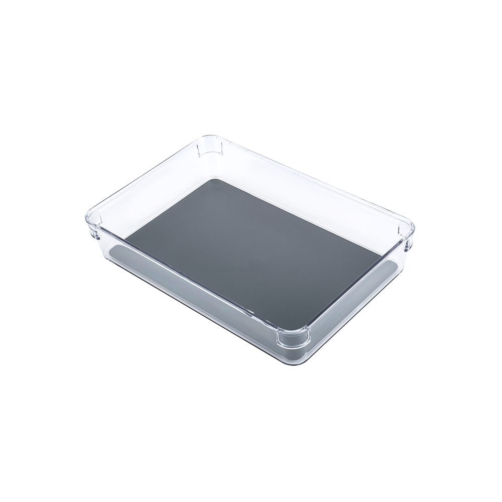 LINK LIFE Non-slip 3 Compartments Drawer Bin,Drawer Storage Boxes for Makeup Bedroom Kitchen Gadgets Utensils and Office