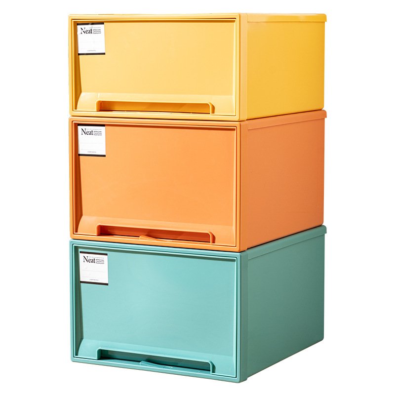 Factory Outlet Home Large Wardrobe Clothes Organizer Drawer Color Plastic Transparent Storage Box
