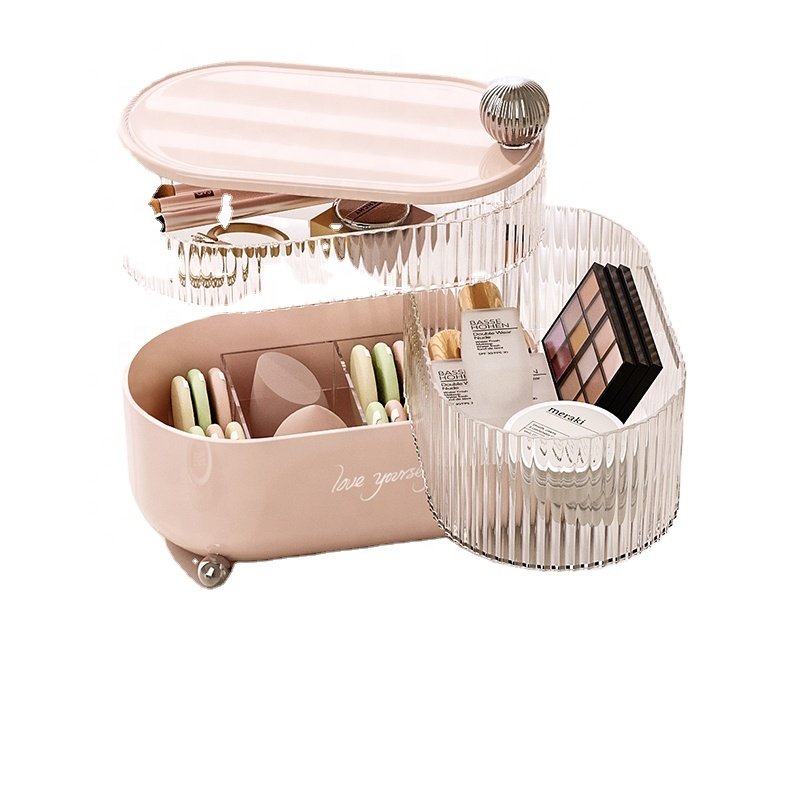 360 Rotating Makeup Organizer DIY Adjustable Spinning Holder Cosmetic Storage Display box