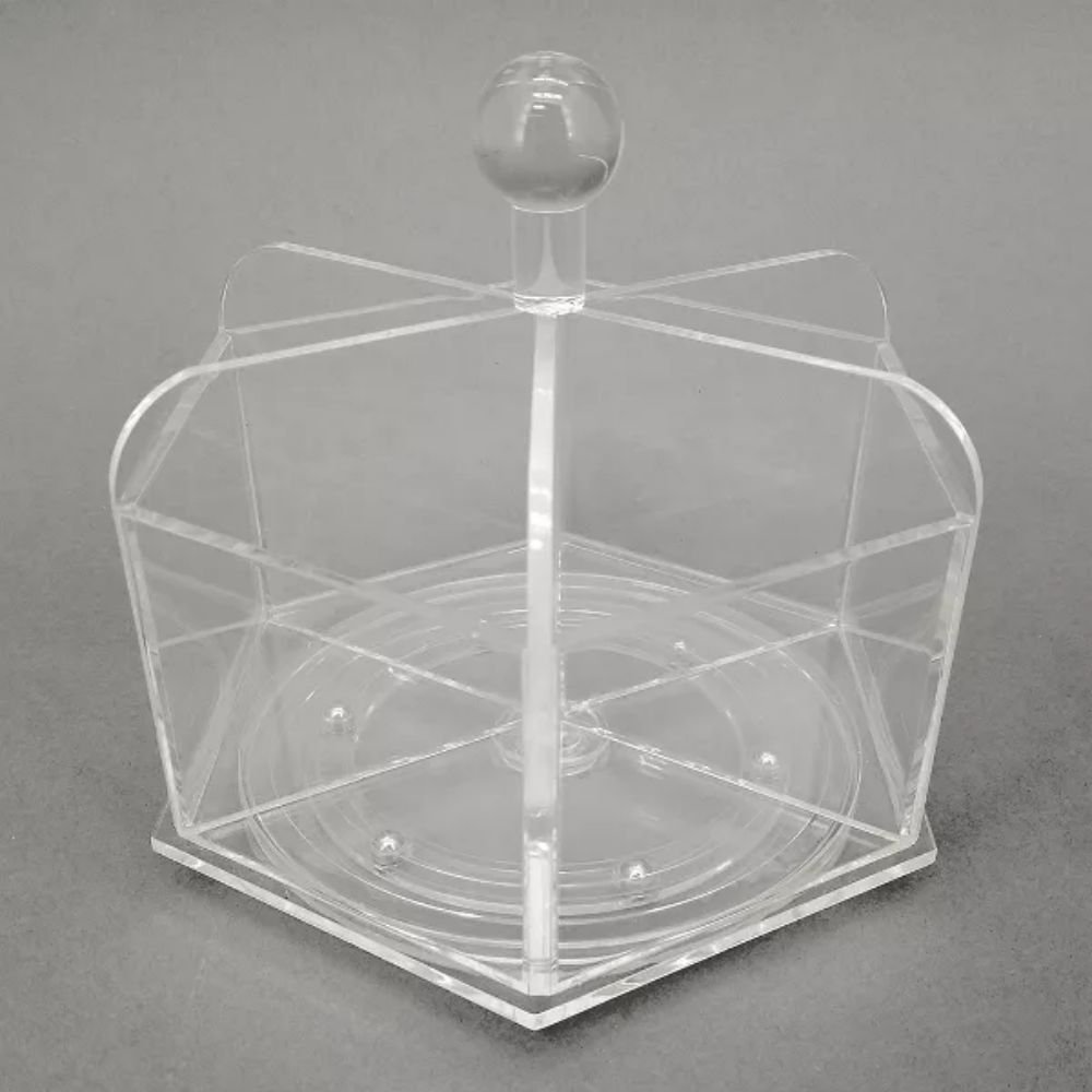 360 Rotating Acrylic Organizer Tray ACRYLIC Multifunction Europe Style Cosmetic Makeup Office Magnetic Card Packed Box