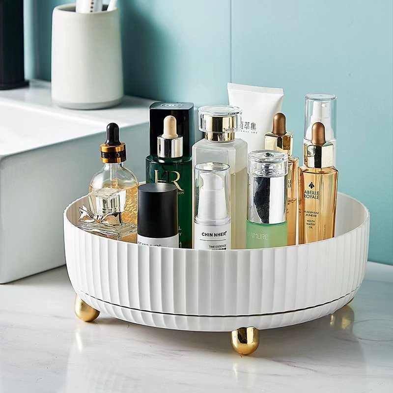 Makeup Perfume Organizer, 360 Degree Rotating Lazy Susan Cosmetic Desk Storage Rack Display Case Round Tray for your Jewelry