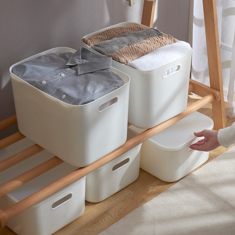 Short style Underwear storage basket wardrobe drawers organizing box desktop makeup box covered clothing storage box