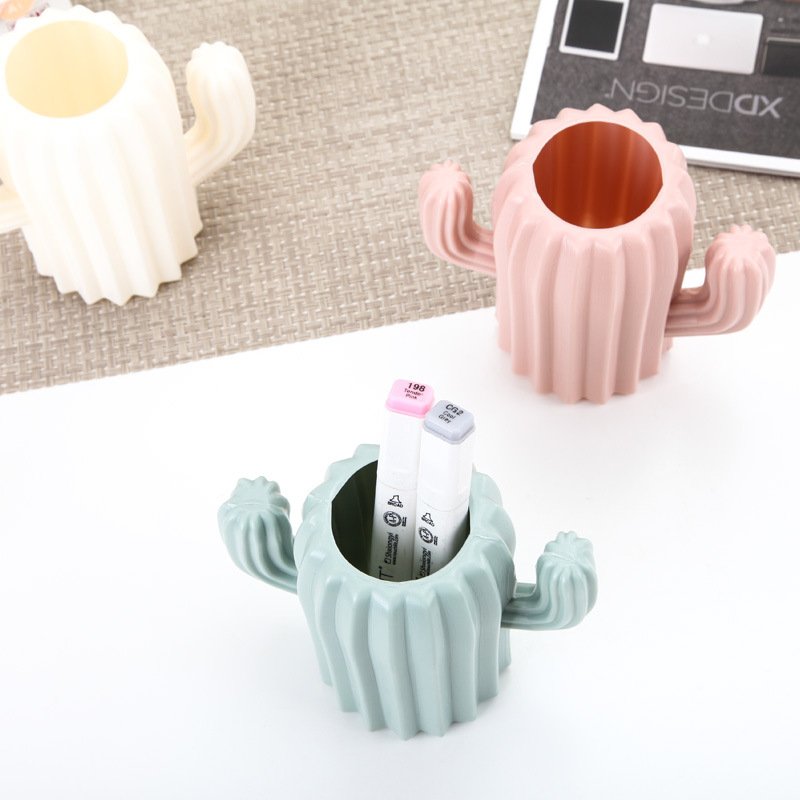 Office Pen Holder Cactus Pencil Holder Cute Pens Cup for Desk for Kids Office Decor Desk Accessories Pen Pot Desk Organizer