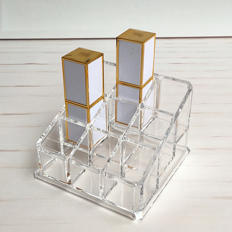 Desktop lipstick display rack Transparent acrylic makeup appliance lipstick storage display rack storage box for household use