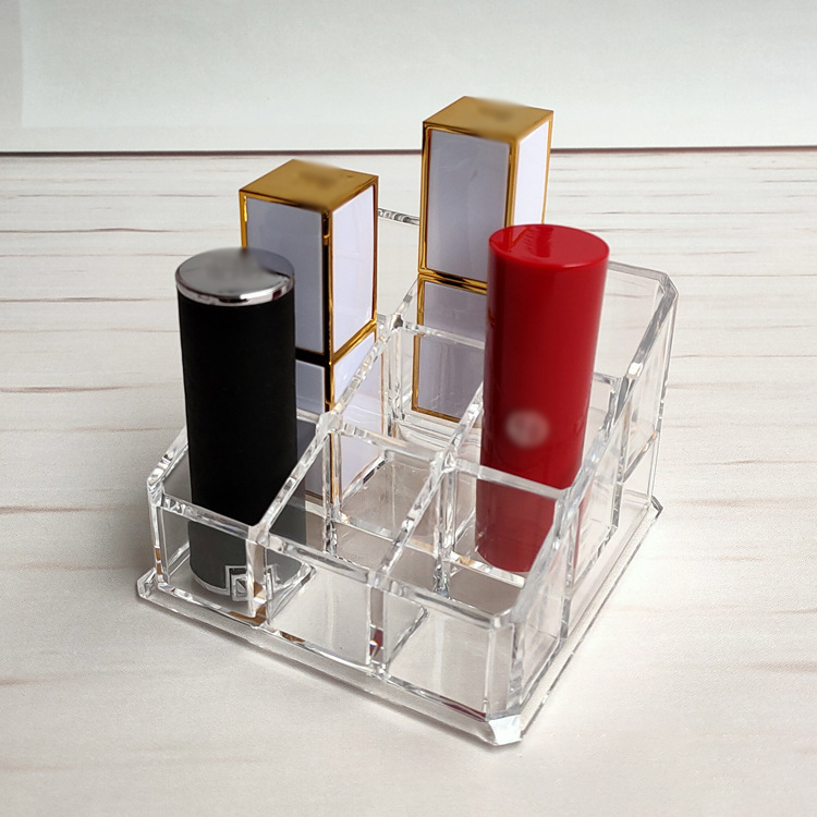 Desktop lipstick display rack Transparent acrylic makeup appliance lipstick storage display rack storage box for household use