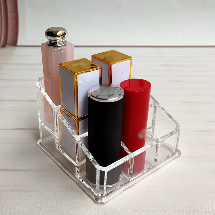 Desktop lipstick display rack Transparent acrylic makeup appliance lipstick storage display rack storage box for household use
