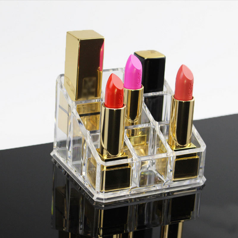 Desktop lipstick display rack Transparent acrylic makeup appliance lipstick storage display rack storage box for household use