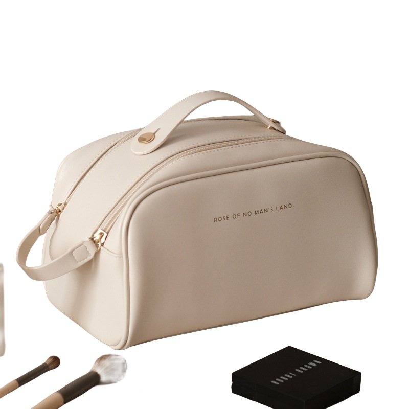 Water-resistant PU Vegan Leather Travel Makeup Bag Large Capacity Travel cosmetic bags cases travel toiletry