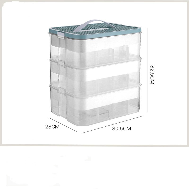 OWNSWING Kids Toy Organizer Stackable Storage Compartments Bins With Base Plastic Removable Tray Craft Organizers