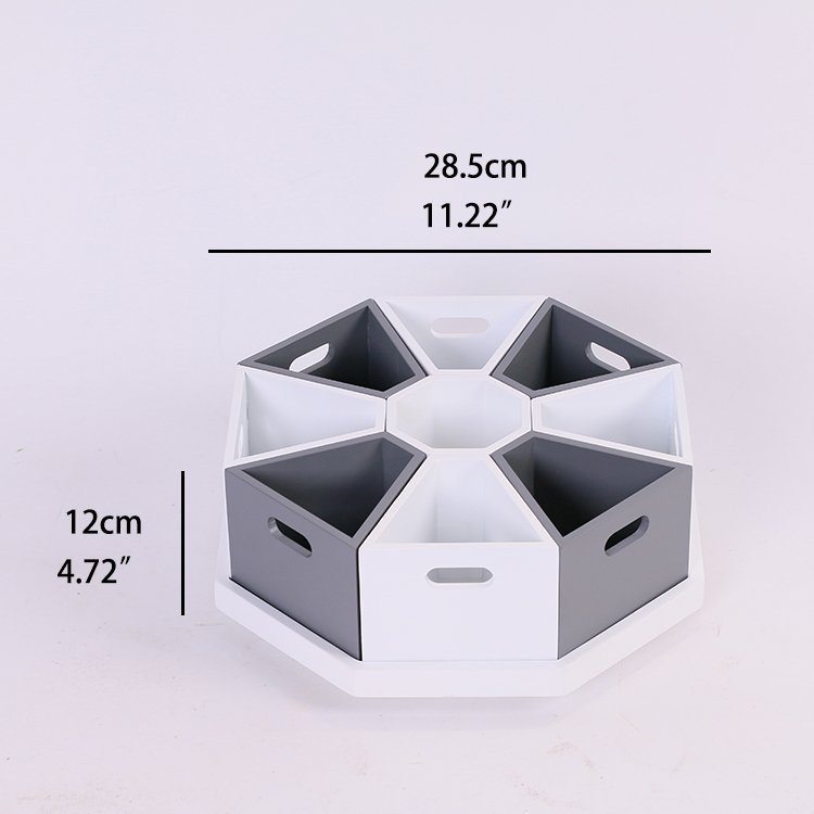 Office Creative Multifunctional Grid Wood Desktop Organizer Pen Holder Makeup Desktop Storage for Desk