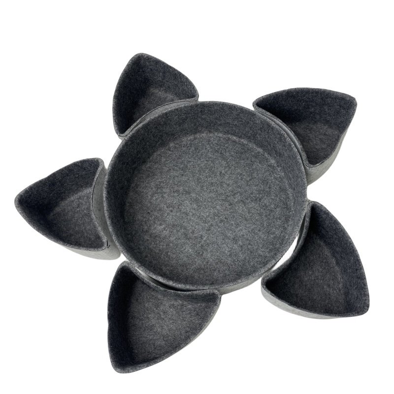 6 Pcs felt drawer organizer container caddy jewelry tray makeup storage organizers office desk cosmetic dividers box
