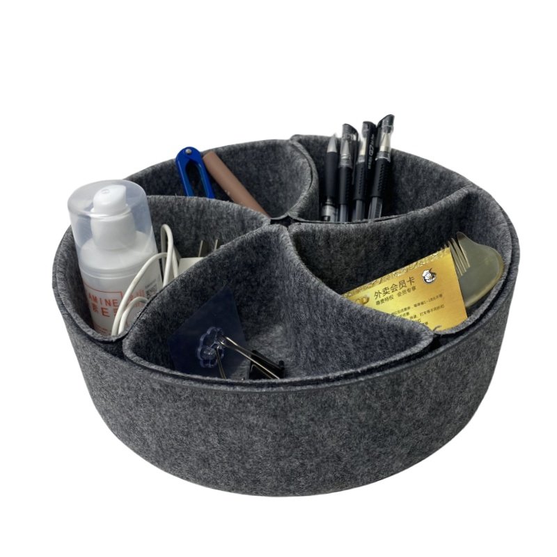 6 Pcs felt drawer organizer container caddy jewelry tray makeup storage organizers office desk cosmetic dividers box