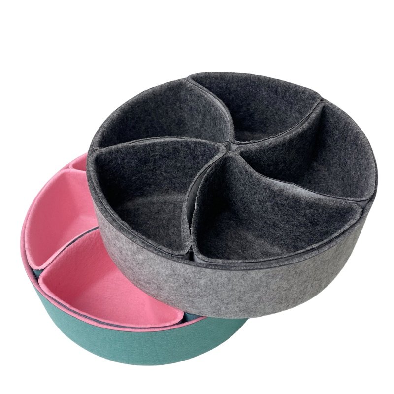6 Pcs felt drawer organizer container caddy jewelry tray makeup storage organizers office desk cosmetic dividers box