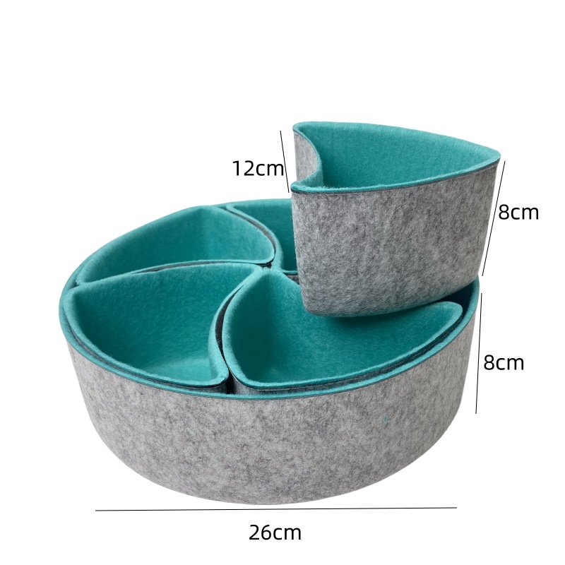 6 Pcs felt drawer organizer container caddy jewelry tray makeup storage organizers office desk cosmetic dividers box