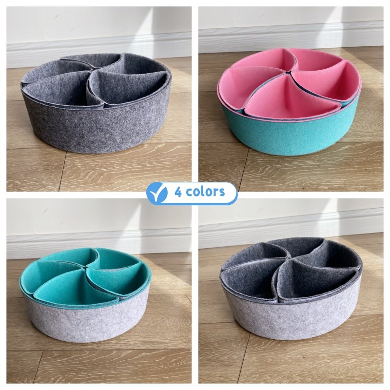 6 Pcs felt drawer organizer container caddy jewelry tray makeup storage organizers office desk cosmetic dividers box