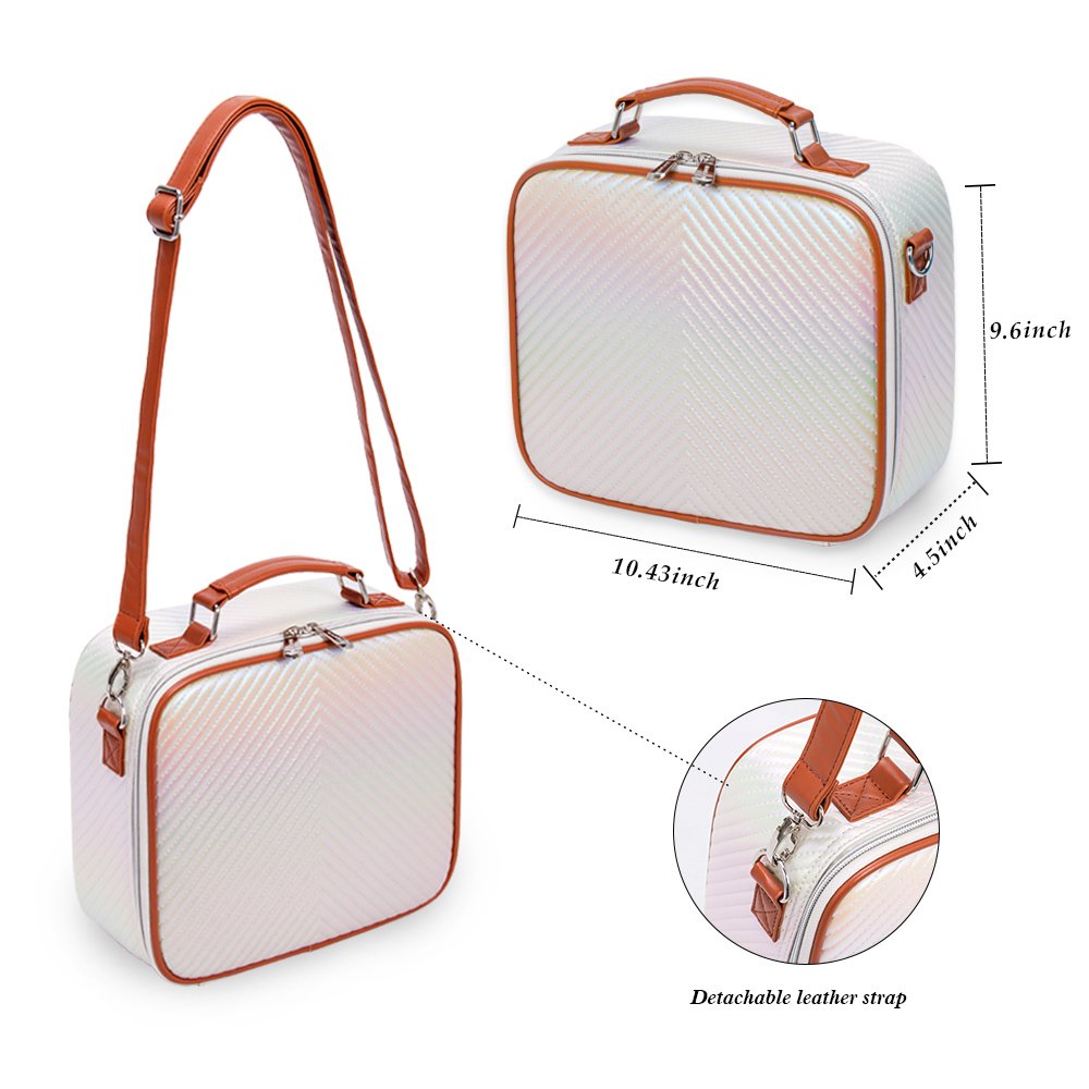 KONCAI Cosmetic Bags Professional Beauty Make Up Case With Mirror Custom Makeup Organizers