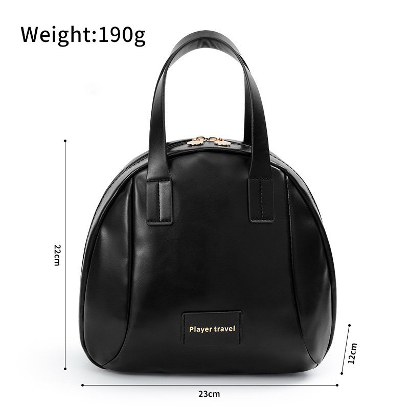 Portable Leather Funny Makeup Cosmetic Bag Shell-shaped Leather Cosmetic Bag for Makeup Tools Containing