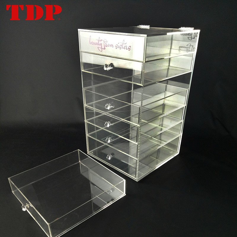 Wholesale 7 Layers Clear Acrylic Makeup Organizers with Drawers