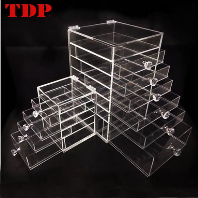 Wholesale 7 Layers Clear Acrylic Makeup Organizers with Drawers