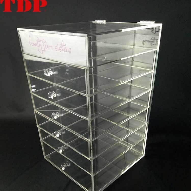 Wholesale 7 Layers Clear Acrylic Makeup Organizers with Drawers