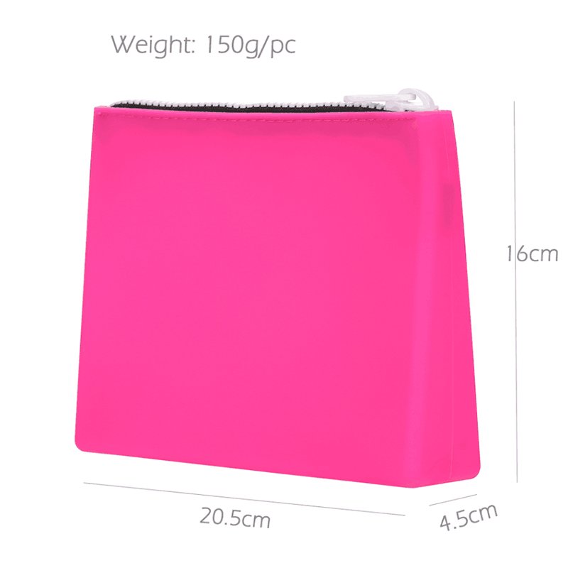 Washable Bag for Travel, Silicone Makeup Bag with Zipper, Perfect for Organizing Cosmetics, Brushes, Tools and Toiletries