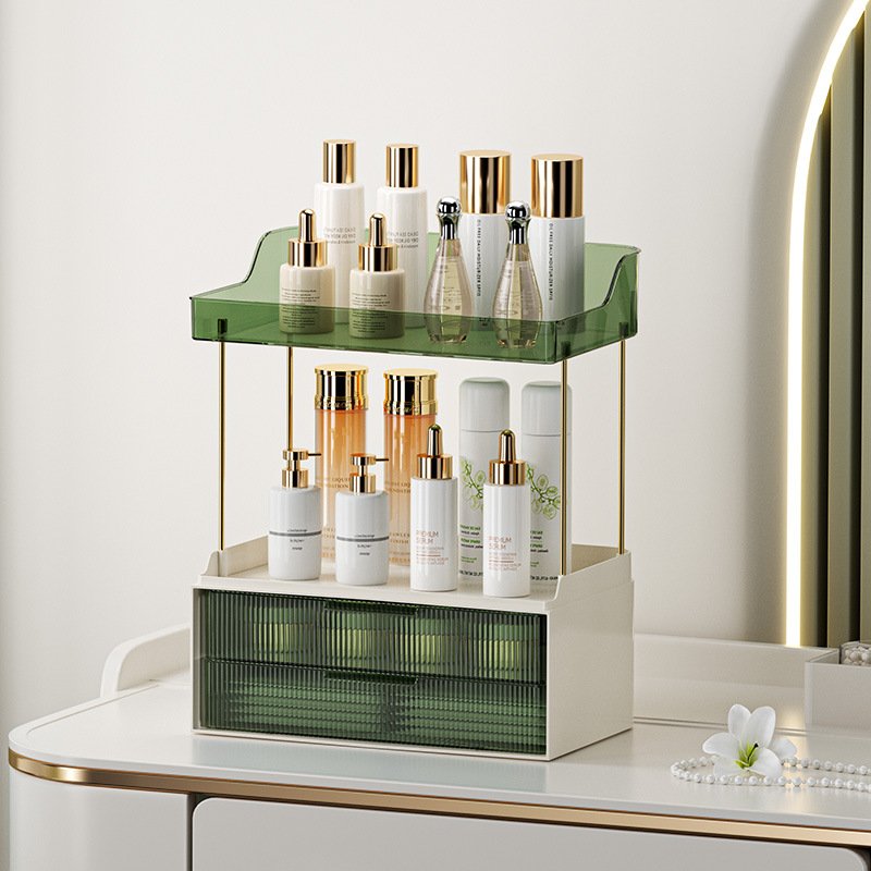Organize Your Beauty Products in Style with the Bird Terror Fairy Poem Plastic Makeup Organizer