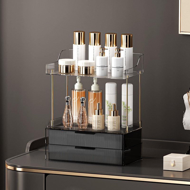 Organize Your Beauty Products in Style with the Bird Terror Fairy Poem Plastic Makeup Organizer