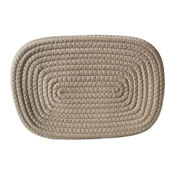 Small Rope Basket for Organizing Jute rope Storage basket Bin with leather handle