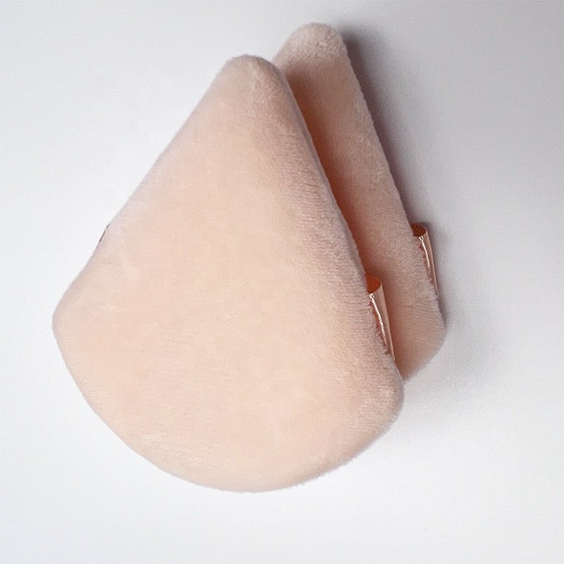 Cute Heart Shaped Velvet Powder Puff Soft Love Design Velour Makeup Sponge Puff Cosmetic Powder Puff For Girls