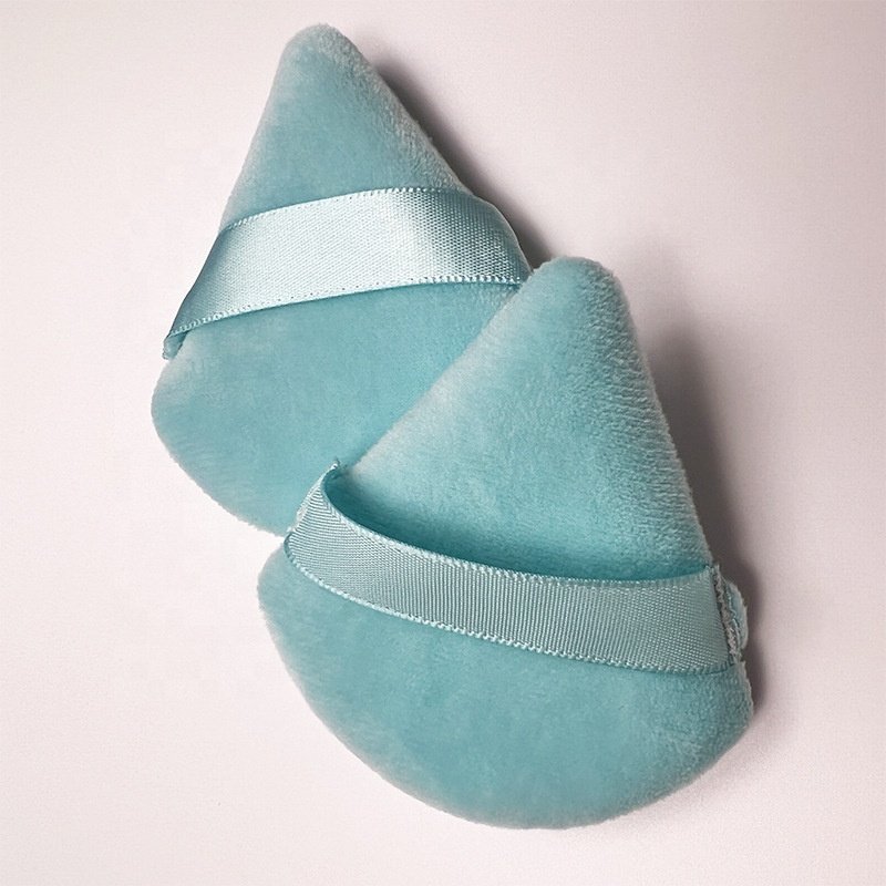 Cute Heart Shaped Velvet Powder Puff Soft Love Design Velour Makeup Sponge Puff Cosmetic Powder Puff For Girls