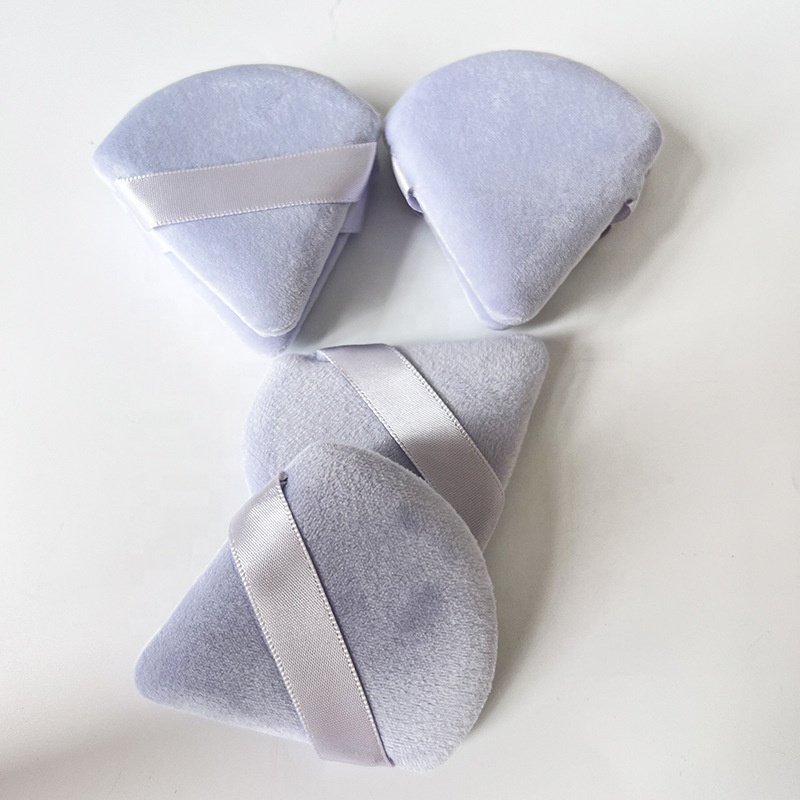 Cute Heart Shaped Velvet Powder Puff Soft Love Design Velour Makeup Sponge Puff Cosmetic Powder Puff For Girls