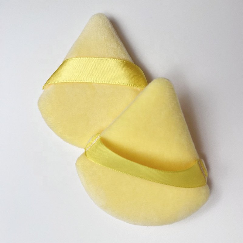 Cute Heart Shaped Velvet Powder Puff Soft Love Design Velour Makeup Sponge Puff Cosmetic Powder Puff For Girls
