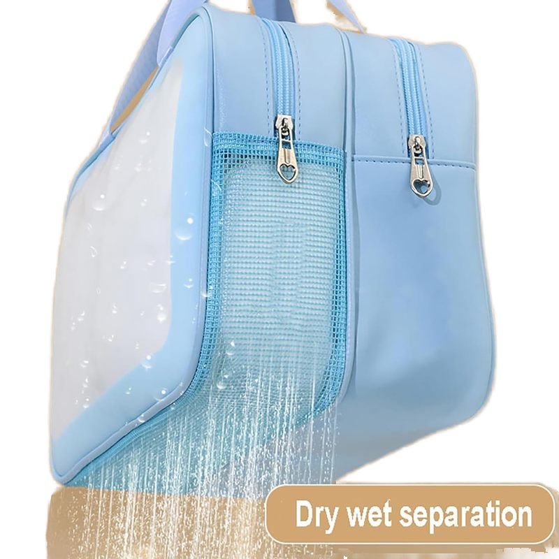 2024 luxury pvc leather clear travel customized logo portable cosmetic bags organizer for women
